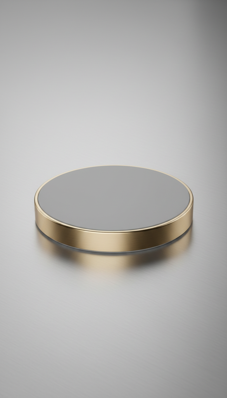 Wireless Charging Pad Brushed Gold Edge
